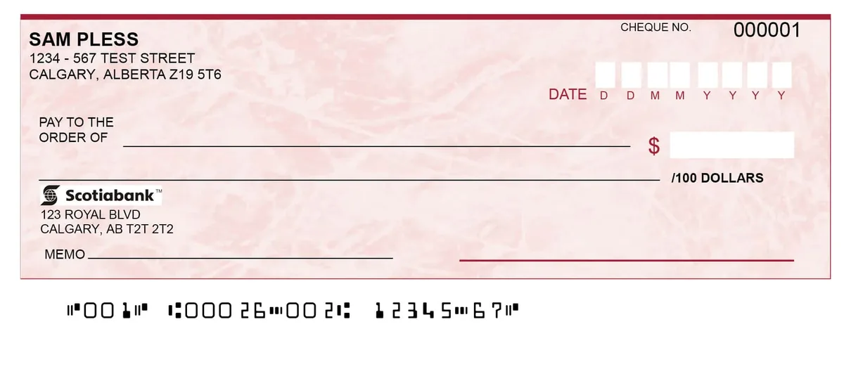 Surrey cheque book printing in surrey sample photo 2
