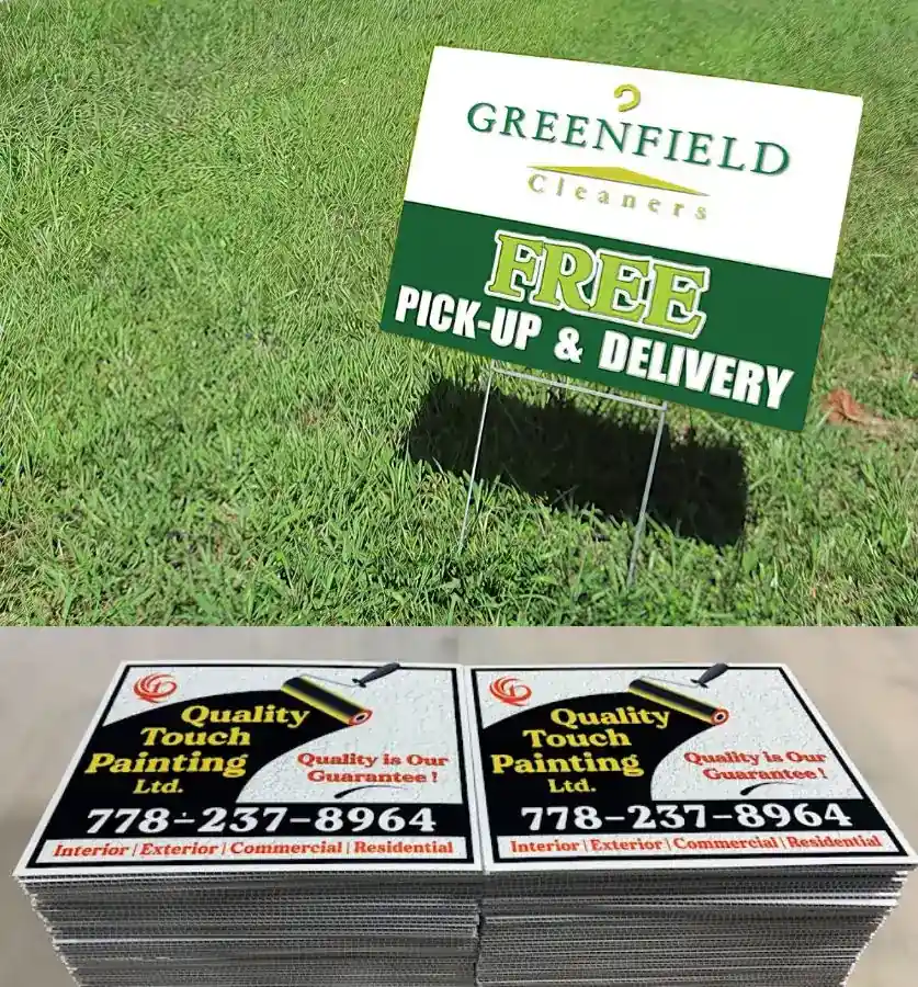 Coroplast realtor signs in Surrey — example from Fine Print Solution