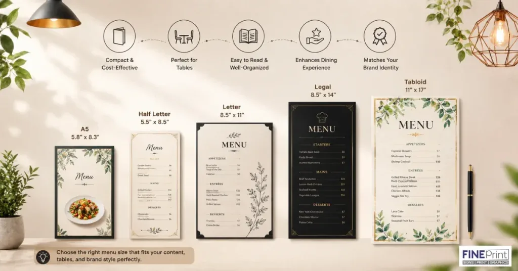 Restaurant Menu Printing Near Me: print and signage detail 3