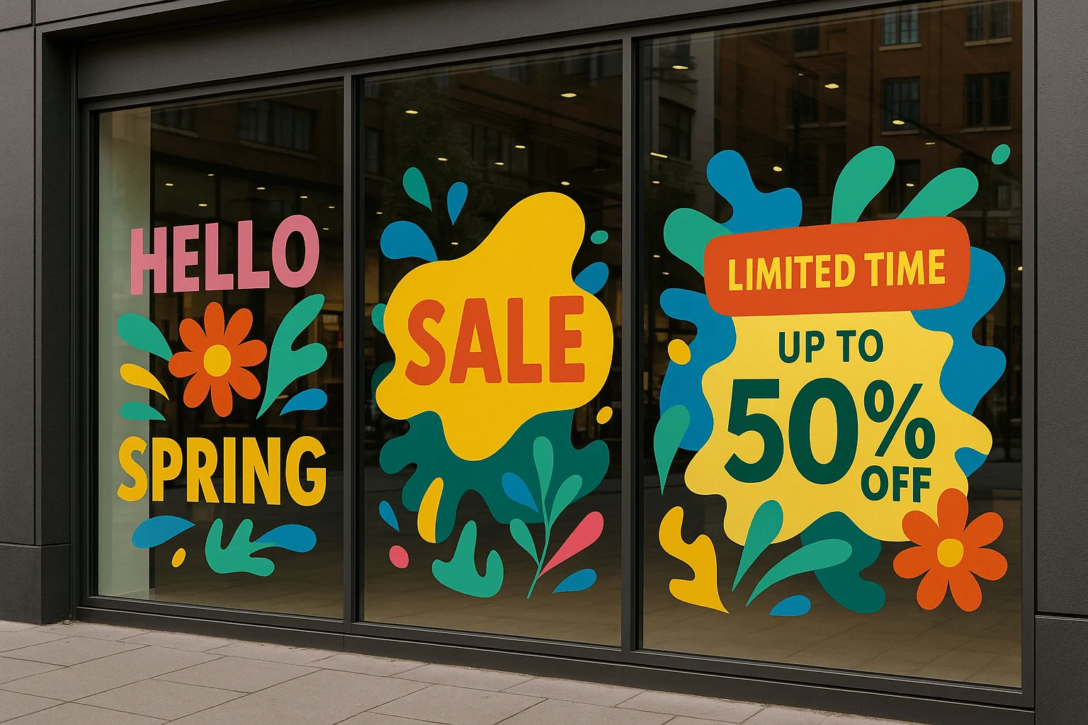 Boost Foot Traffic with Bold Custom Window Decals