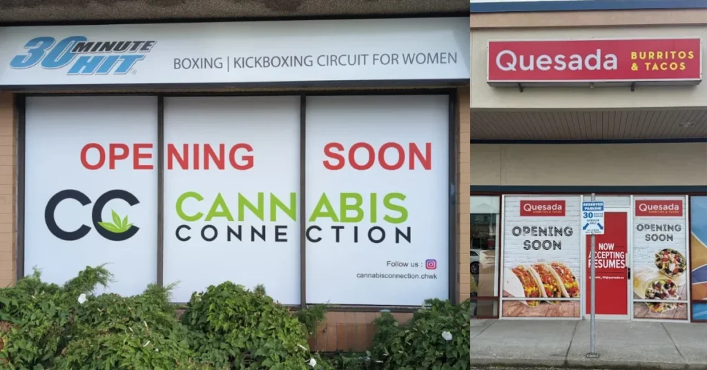 Window graphics for storefronts in Surrey
