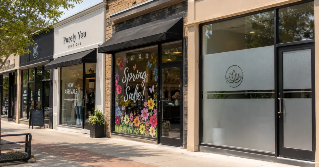 Window graphics for storefronts in Surrey